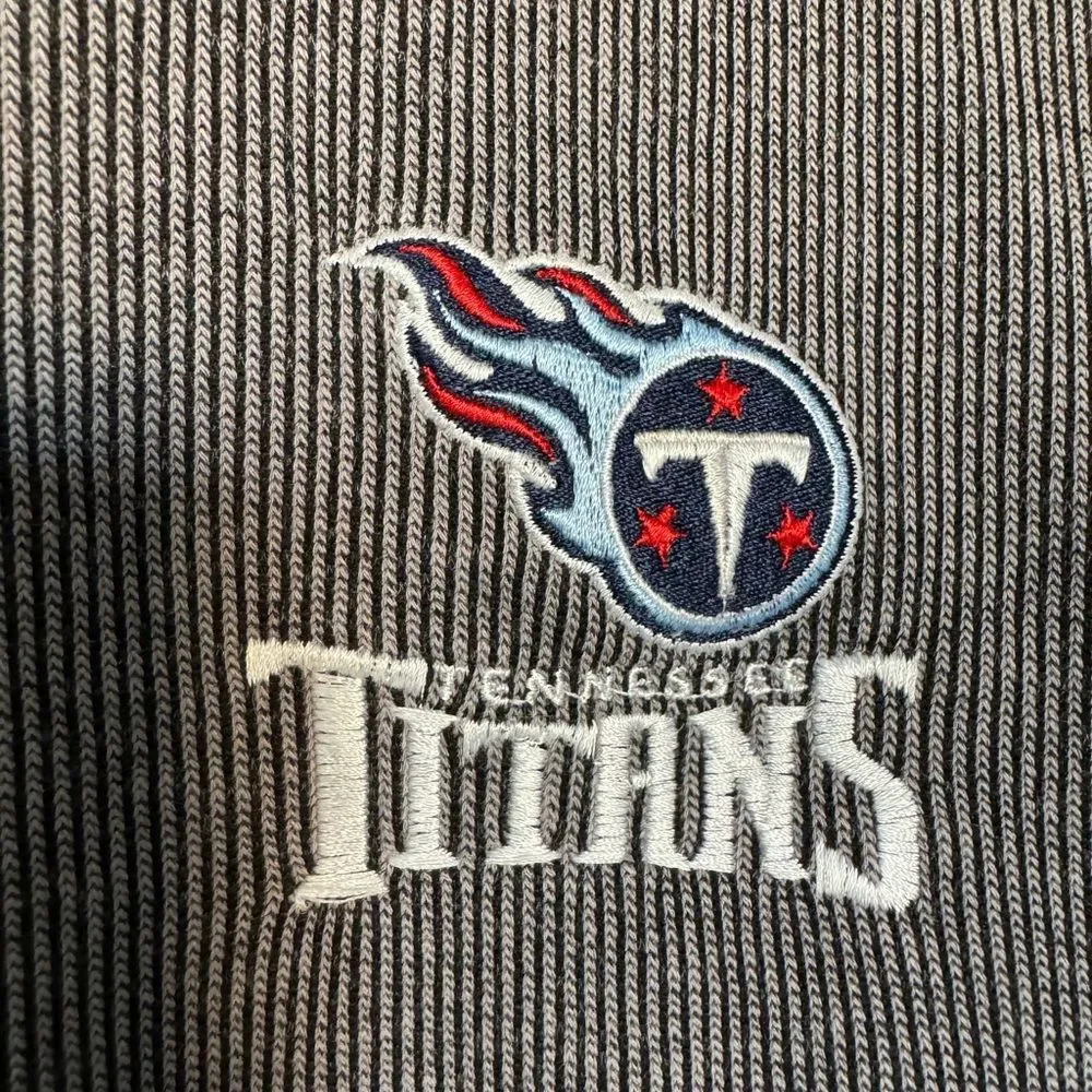 Vintage Men's Gray NFL Titans Heavyweight Quarter-Zip Pullover Size L